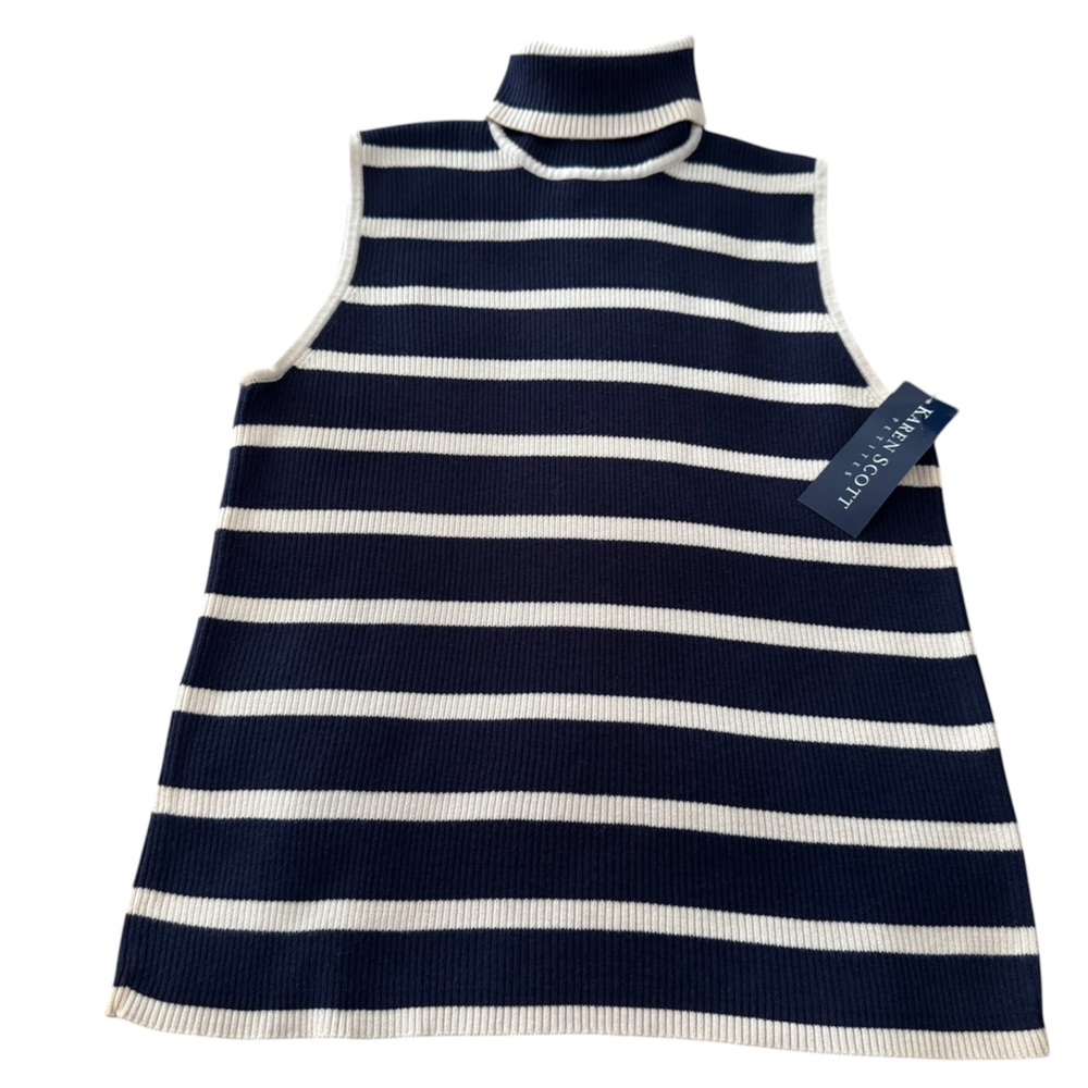 (NWT) Karen Scott Mock Neck Knitted Top Size:PL